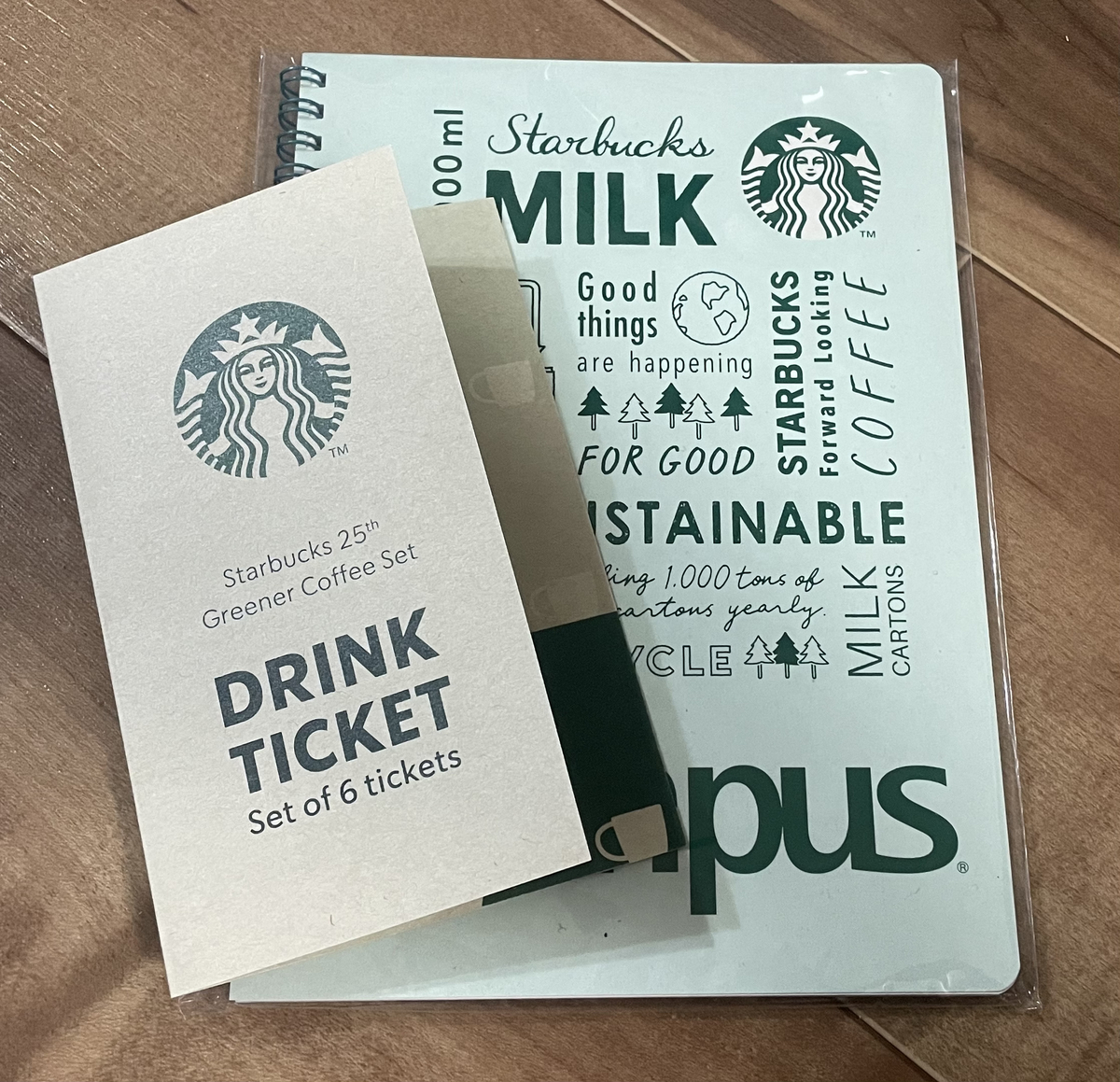 スタバ福袋 ノート・ドリンクチケット