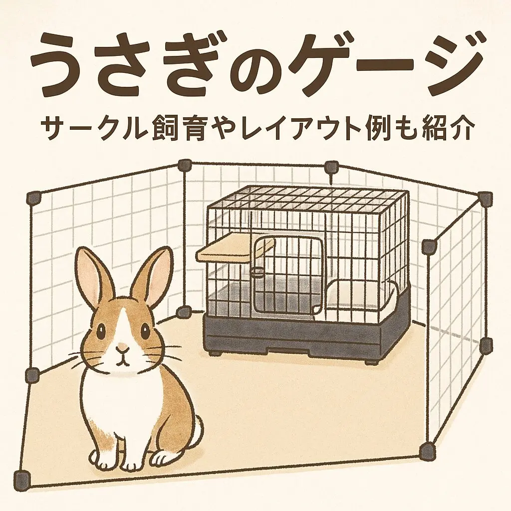 うさぎの住まいは自由でOK！我が家の「広々サークル飼育