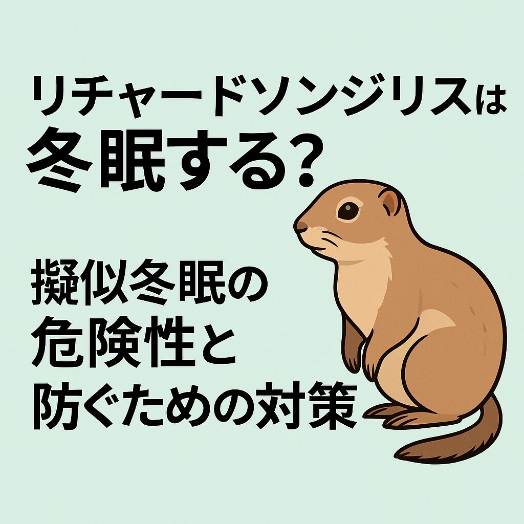 リチャードソンジリスは冬眠する？擬似冬眠の危険性と防ぐための対策を解説したアイキャッチ画像