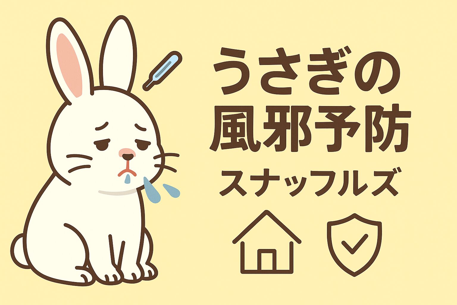 うさぎも細菌性の風邪(スナッフルズ)に注意。くしゃみ・鼻水・食欲不振が見られたら早めの受診を。予防のポイントをわかりやすく解説。