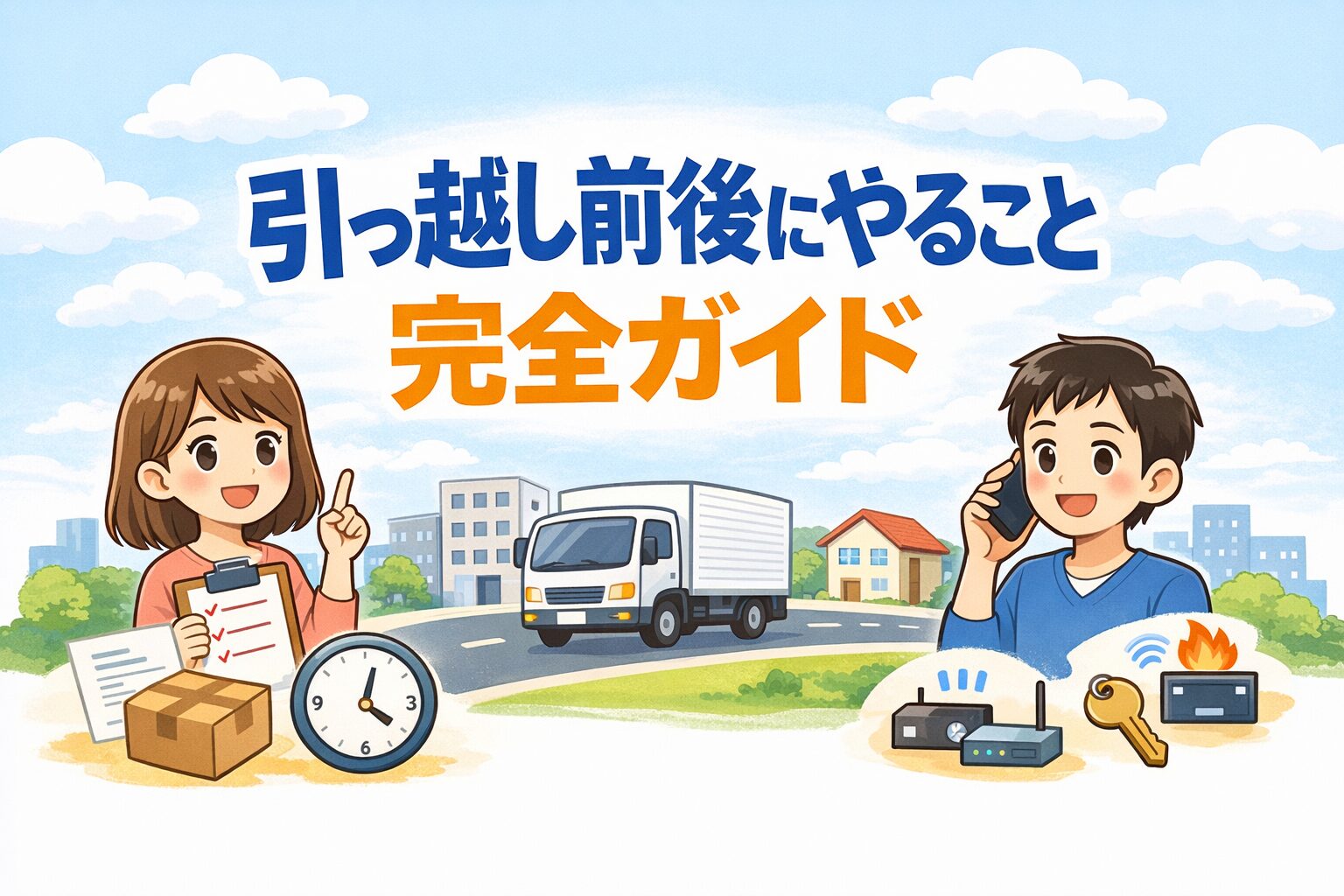 引っ越し前から引っ越し後までに必要な手続きや準備をまとめて確認できるチェックガイド
