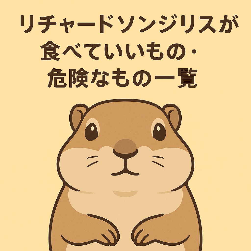 リチャードソンジリスの安全な食べ物と注意が必要な食材をシンプルにまとめたガイドです。