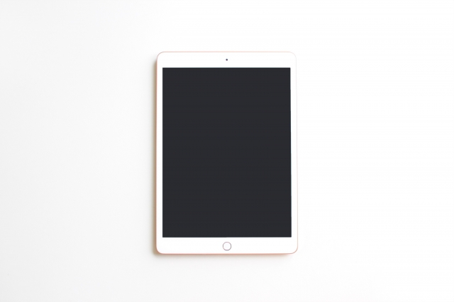 外でも使えるタブレット端末のイメージです。