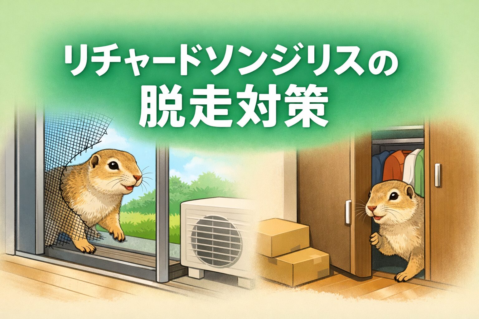 部屋んぽ中の脱走を防ぐために