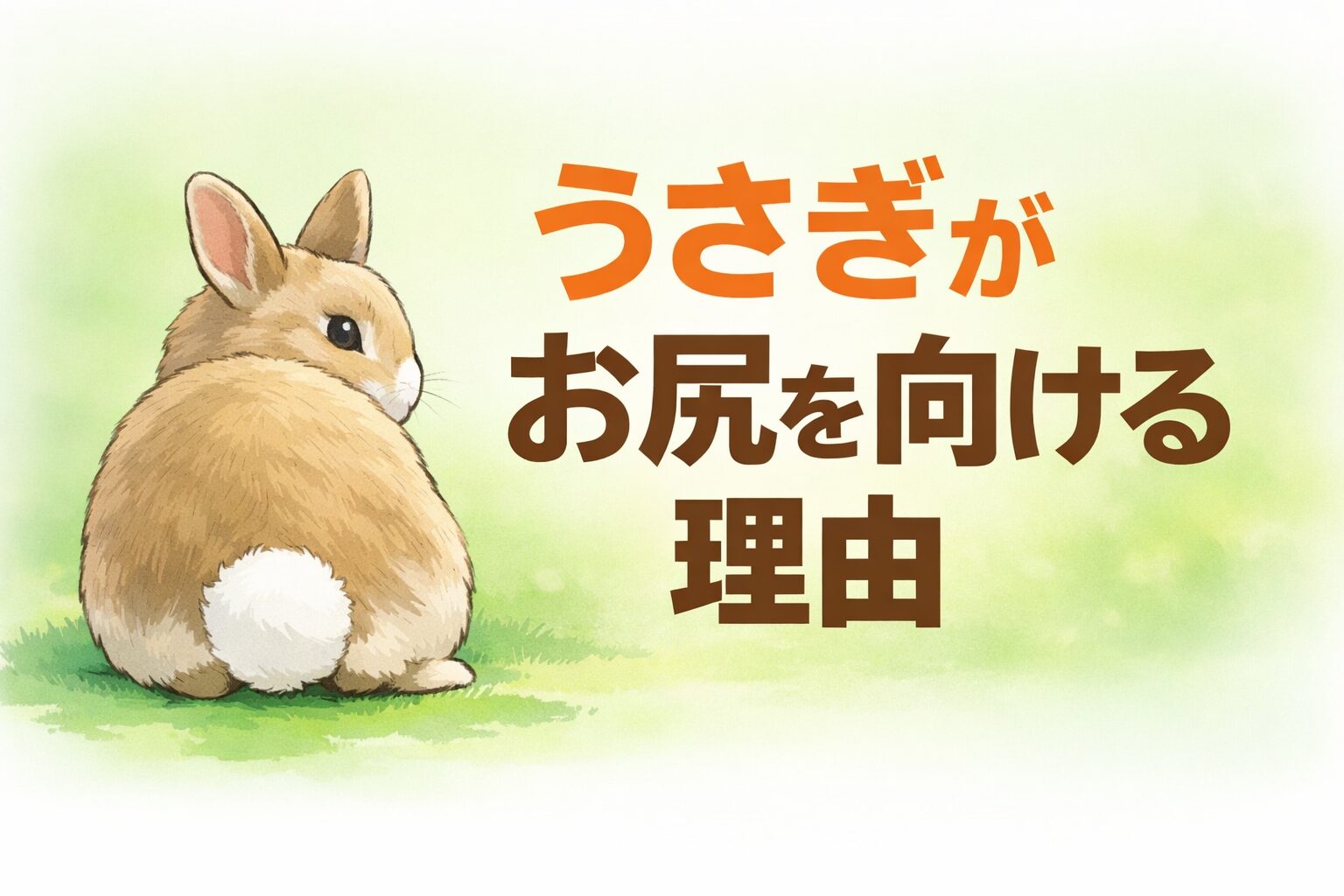 うさぎがお尻を向けて座る行動には、警戒とはまったく違う意味があります。 嫌われているように見えても、実は安心しているサインであることがほとんどです。