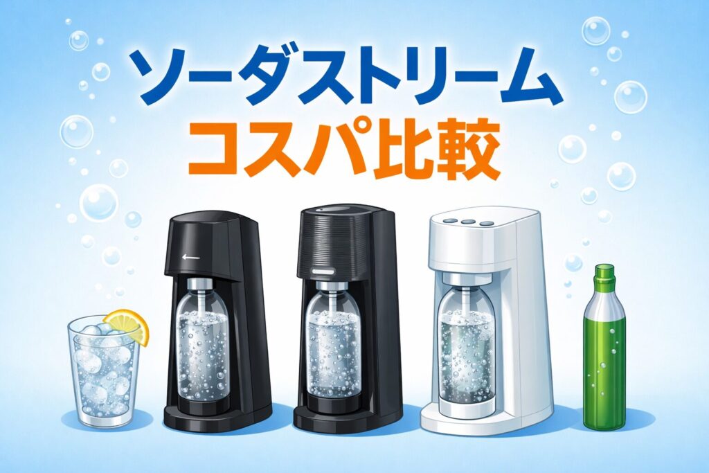 ソーダストリームは本当に元が取れる?機種別に回収ラインを比較