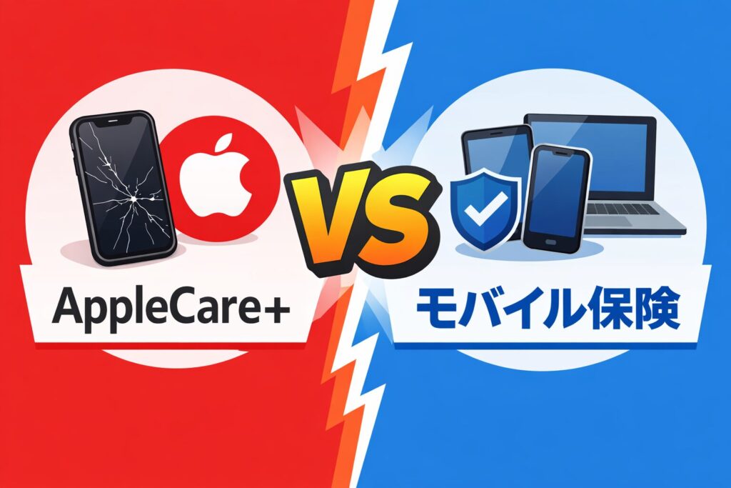 AppleCare+とモバイル保険を比較